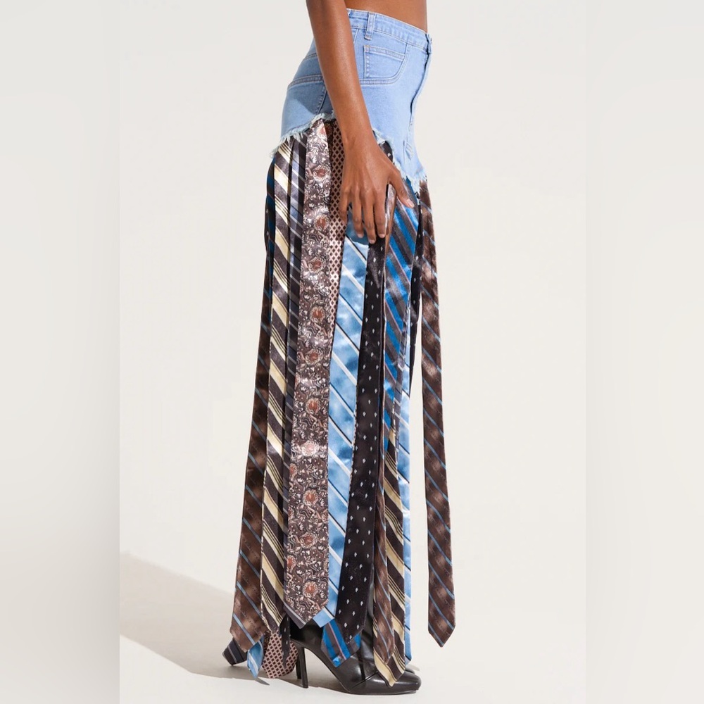 SO YOU THOUGHT DENIM SKIRT WITH TIE - Picture 3 of 9
